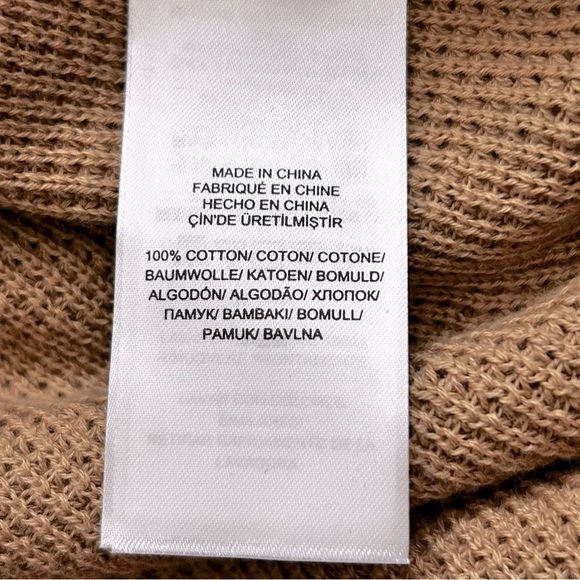 Lauren Ralph Lauren Tan Waffle Print Hooded Sweater - Picture 4 of 7